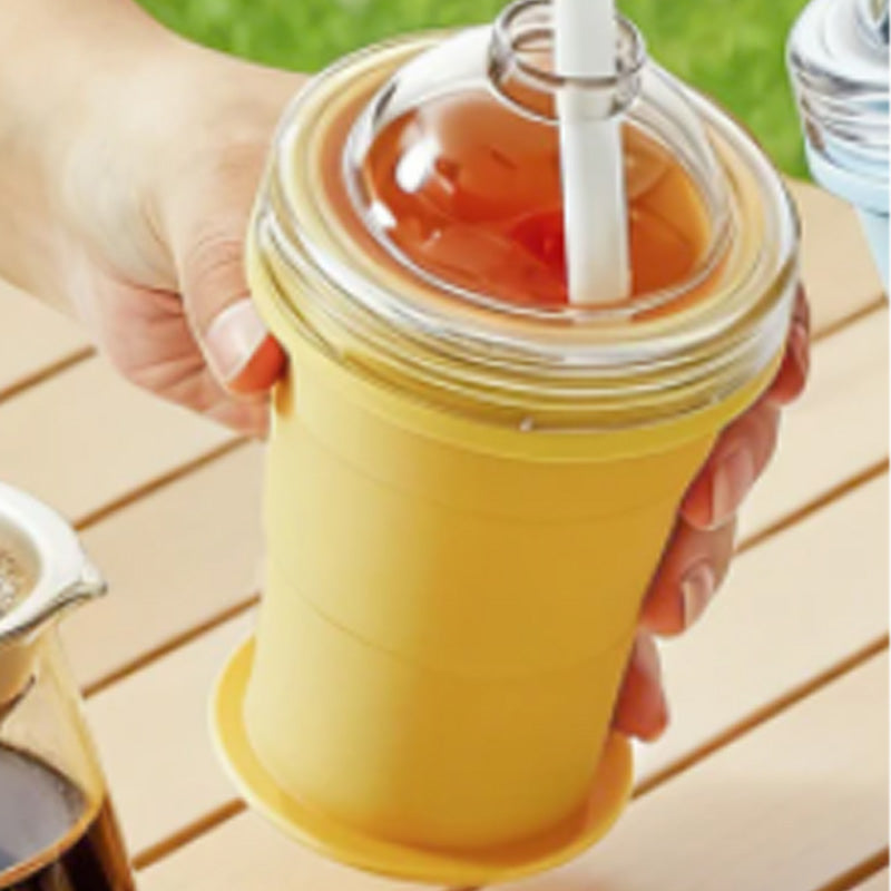 🥤 Opvouwbare IJsbalbeker | Altijd genieten van ijskoude drankjes, 2-in-1 voor ijs maken en drinken 🧊