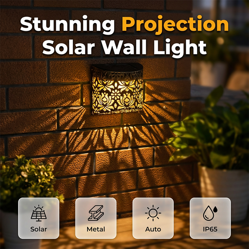 🔥 Hot sale 30% OFF🔥Solar Powered Hollow-Out Wall Light