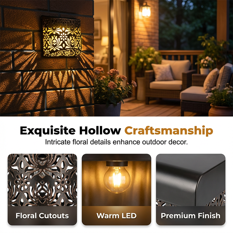 🔥 Hot sale 30% OFF🔥Solar Powered Hollow-Out Wall Light