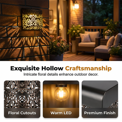 🔥 Hot sale 30% OFF🔥Solar Powered Hollow-Out Wall Light
