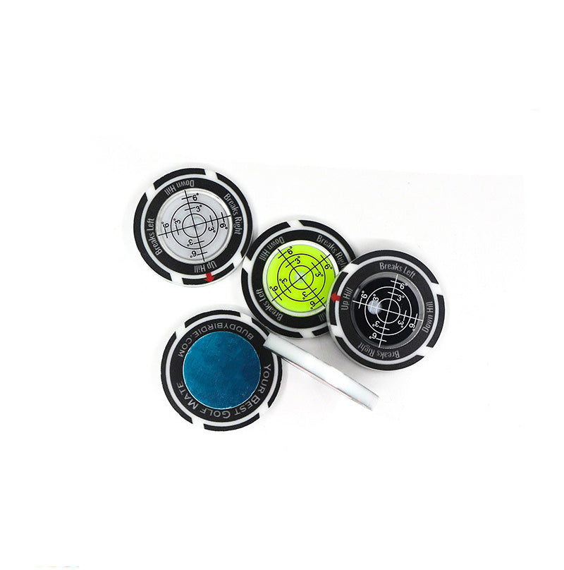 ⛳ Precision Golf Green Reading Level & Ball Marker | 2-in-1 • Verbeter je putt