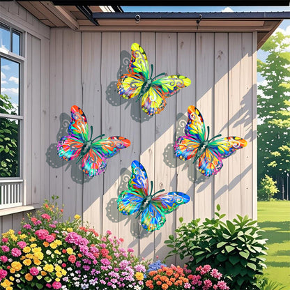 🦋 Metalen vlinder wanddecoratie voor buiten | Roestvrij • Weerbestendig