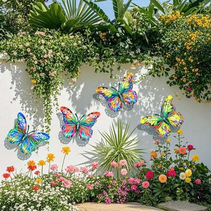 🦋 Metalen vlinder wanddecoratie voor buiten | Roestvrij • Weerbestendig