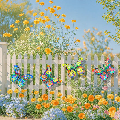 🦋 Metalen vlinder wanddecoratie voor buiten | Roestvrij • Weerbestendig