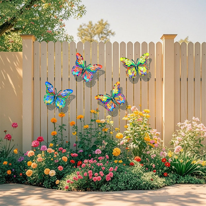 🦋 Metalen vlinder wanddecoratie voor buiten | Roestvrij • Weerbestendig