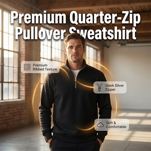 👕 Hoogwaardig sweatshirt met kwartritssluiting | Zacht & comfortabel • Casual