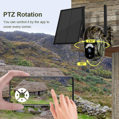 🔥🎥 4G LTE Draadloze Zonne-energie Bewakingscamera CB114S – 💎 2K HD Real-Time Preview, 360° Panoramische Dekking, Geen Wi-Fi Vereist, Afstandsbediening via App, Waterdicht, Bewegingsdetectie, Nachtzicht, Geschikt voor Buitengebruik