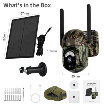 🔥🎥 4G LTE Draadloze Zonne-energie Bewakingscamera CB114S – 💎 2K HD Real-Time Preview, 360° Panoramische Dekking, Geen Wi-Fi Vereist, Afstandsbediening via App, Waterdicht, Bewegingsdetectie, Nachtzicht, Geschikt voor Buitengebruik