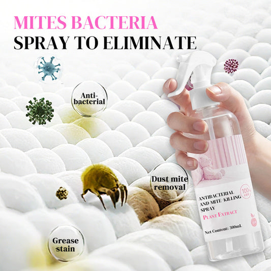 Antibacteriële en anti-mijtspray op basis van plantenextracten