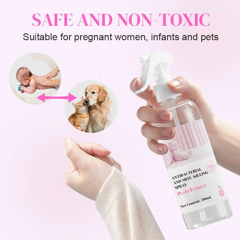 Antibacteriële en anti-mijtspray op basis van plantenextracten
