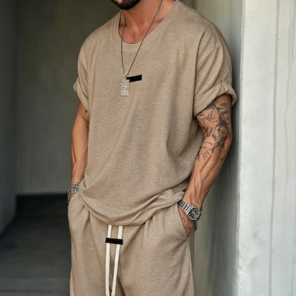 👕🩳 Casual T-shirt- en korte broekset voor heren | Comfortabel • Ademend • 2-delig