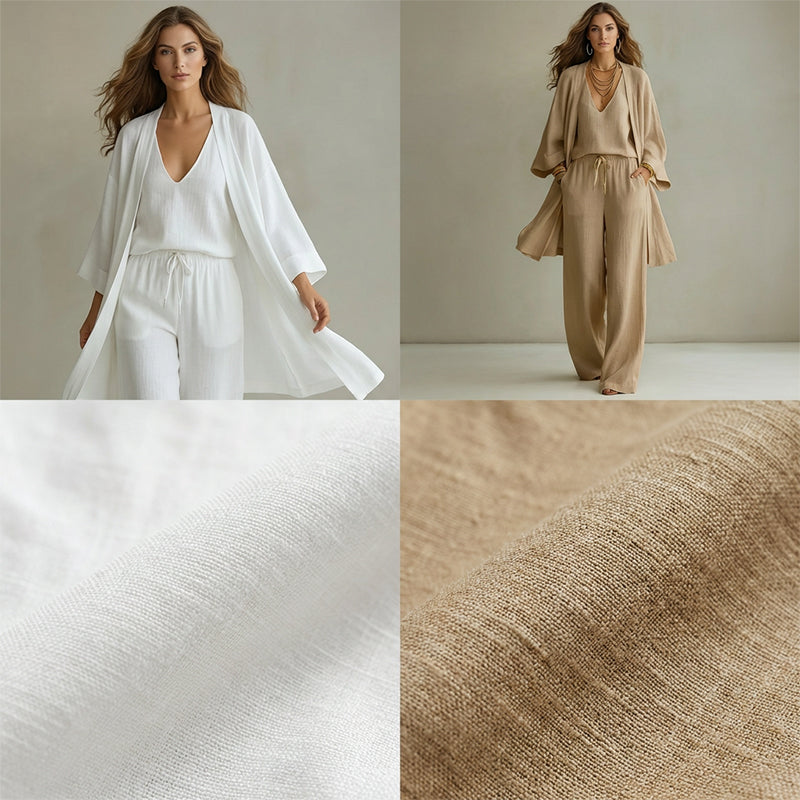 ⏰ 50% Rabatt –Elegantes, lässiges dreiteiliges Weitbein-Set | Weich, hautfreundlich, fließend und figurumschmeichelnd ✨👖
