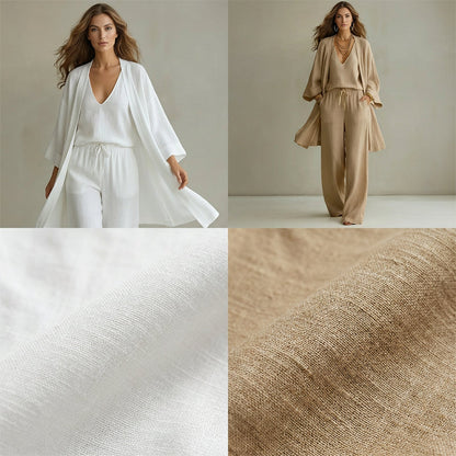 ⏰ 50% Rabatt –Elegantes, lässiges dreiteiliges Weitbein-Set | Weich, hautfreundlich, fließend und figurumschmeichelnd ✨👖