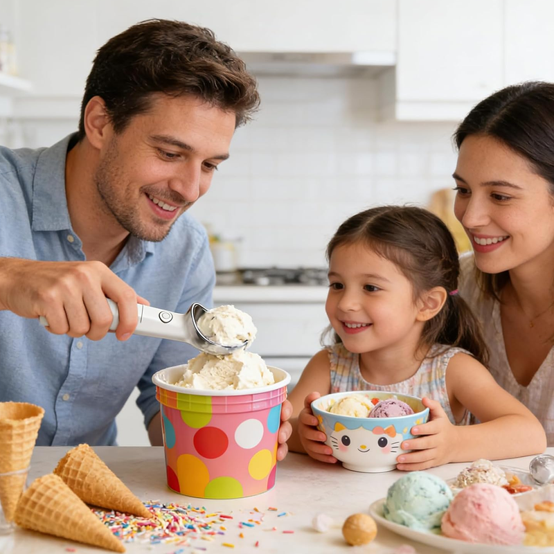 🥄 NU 55% KORTING! ⚡ Elektrische, zelfsmeltende ijsschep – Wordt direct warm, schept soepel en is perfect voor moeiteloos dessertgenot 🍦