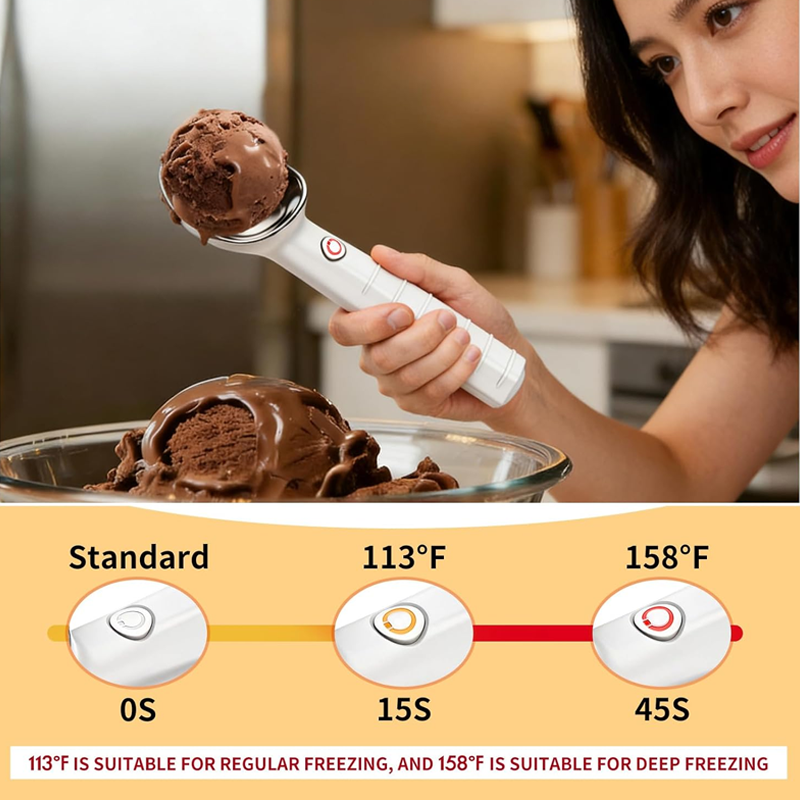 🥄 NU 55% KORTING! ⚡ Elektrische, zelfsmeltende ijsschep – Wordt direct warm, schept soepel en is perfect voor moeiteloos dessertgenot 🍦