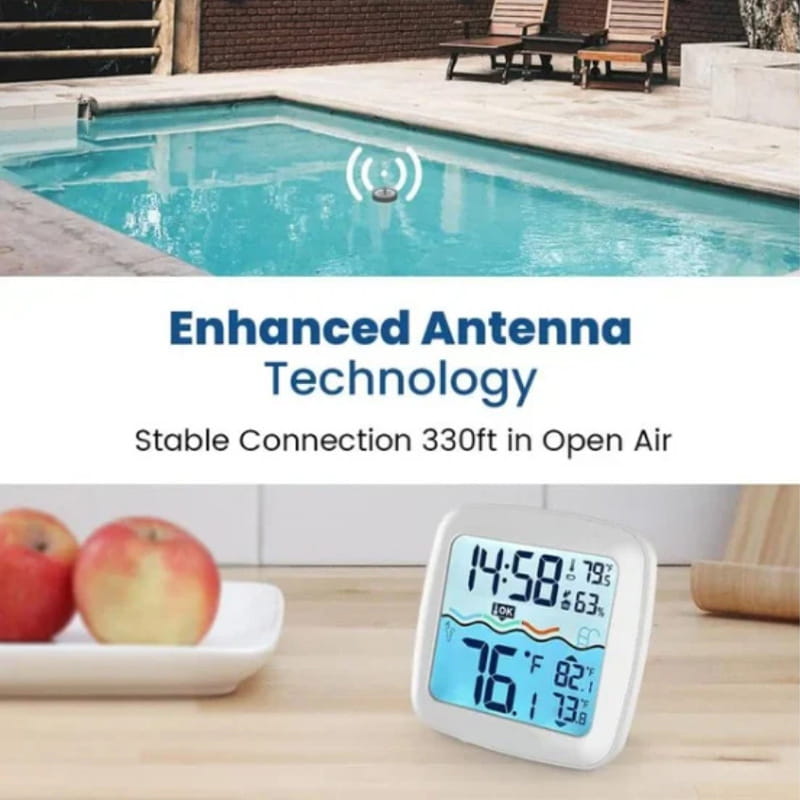 🌡️ Digital Wireless Pool Thermometer – Floating | Easy-to-read • Waterproof • Accurate