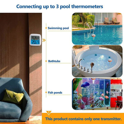 🌡️ Digital Wireless Pool Thermometer – Floating | Easy-to-read • Waterproof • Accurate