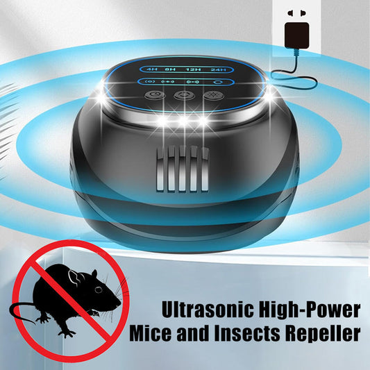 🐭 Ultrasone krachtige muizen- en insectenverjager | Stop muizen • Kakkerlakken • Mieren