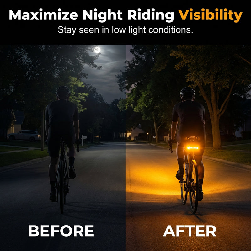 🚴  Draadloos Richtingaanwijzerlicht voor Fietsen | Helder, Oplaadbaar & Ontworpen voor Veiliger Fietsen in het Donker 🔦✨