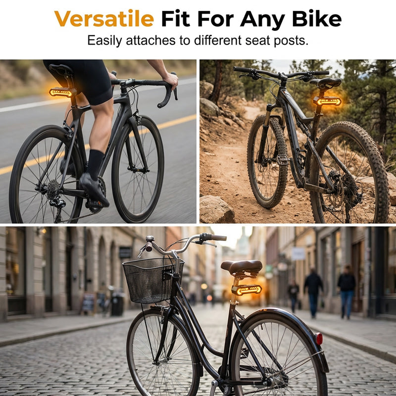 🚴  Draadloos Richtingaanwijzerlicht voor Fietsen | Helder, Oplaadbaar & Ontworpen voor Veiliger Fietsen in het Donker 🔦✨