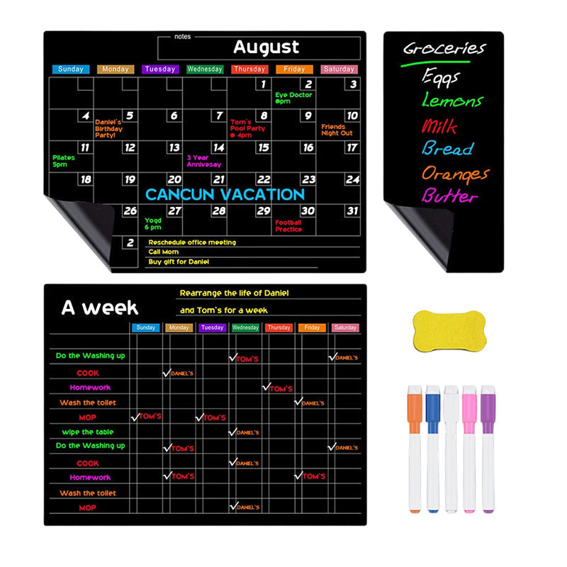 🌈Magnetische kalenderbord met uitwisbare markers