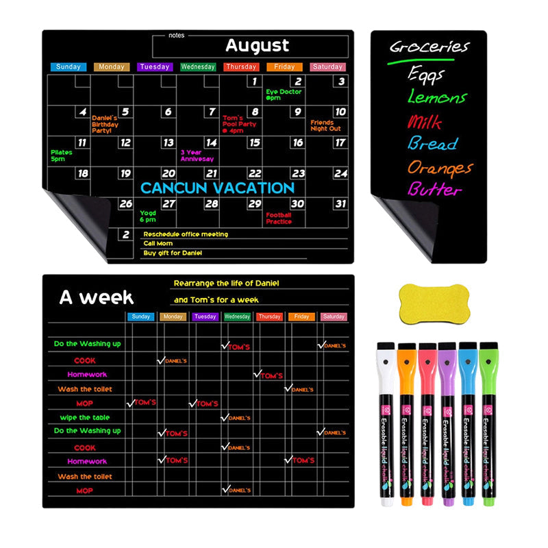 🌈Magnetische kalenderbord met uitwisbare markers