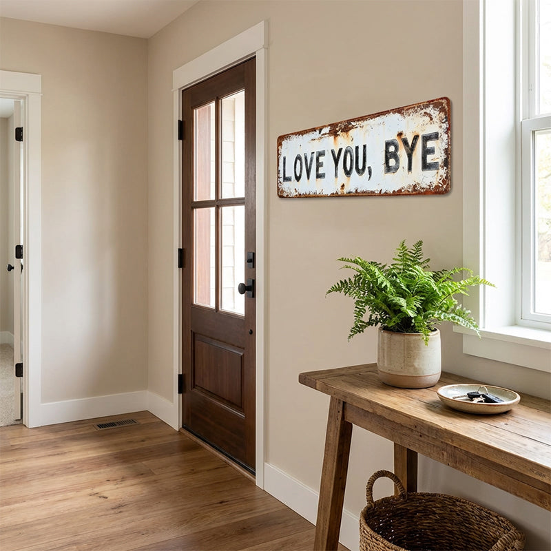 🏠 Weerbestendig metalen decoratief bord | Roestvrij • Kleurvast • Voor binnen en buiten