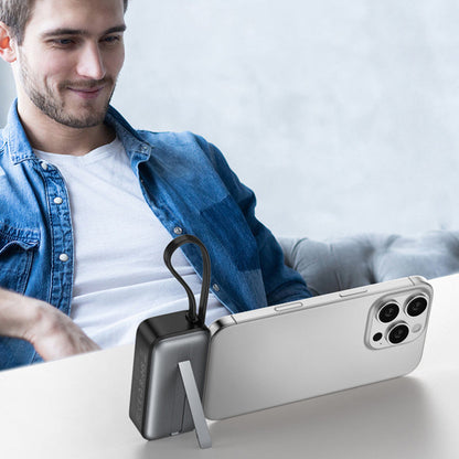 📱 3-in-1 Universele Powerbank | Magnetisch Ontwerp | Ingebouwde Kabels | Draadloos Opladen | Ultra Compact | 5000mAh🌞