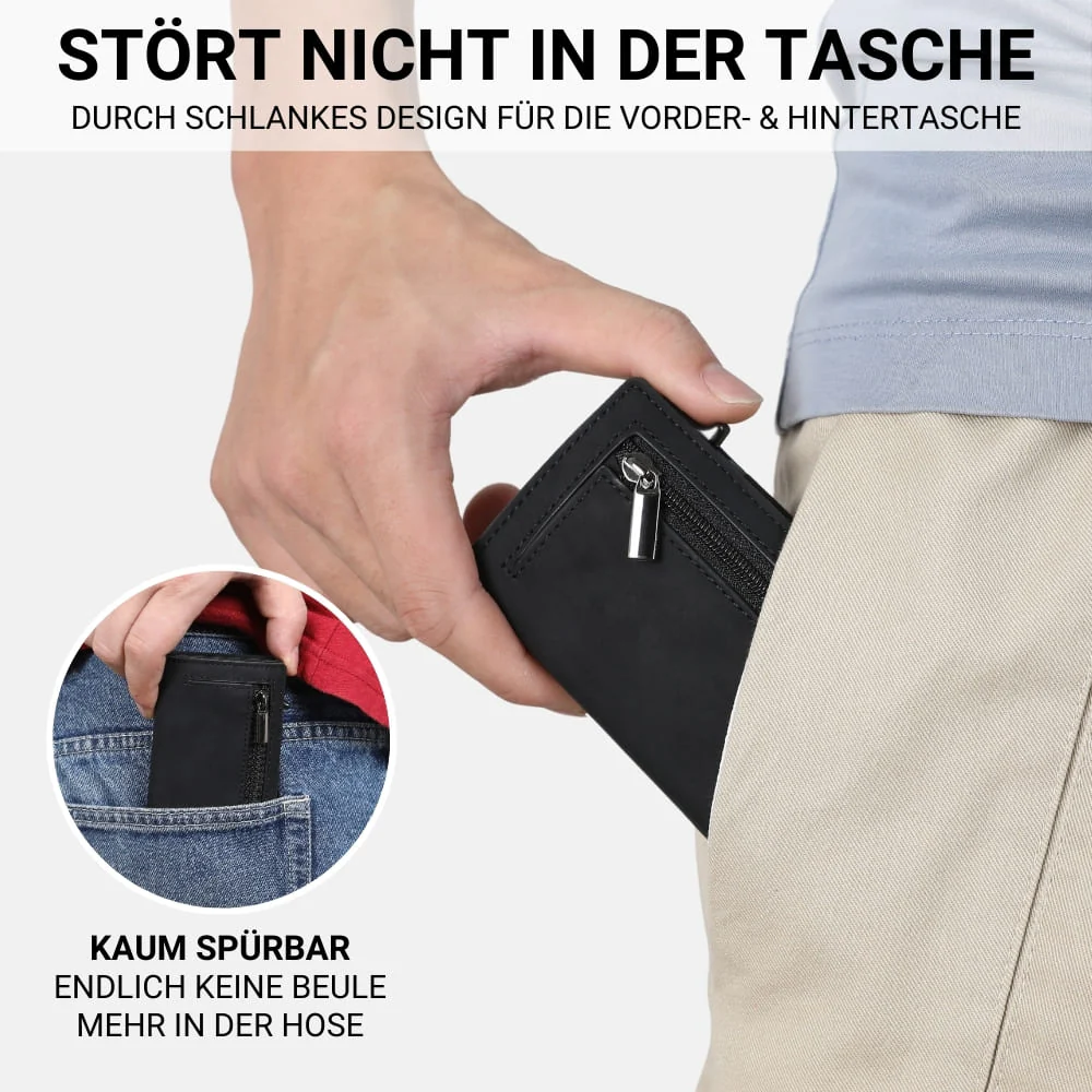 🌞Fris De Lente In Met 50% Korting!💳Slim Wallet met RFID-Bescherming - Pop-up Pasjeshouder & Muntvak - Compact Design - Hoogwaardig Kunstleer & Aluminium