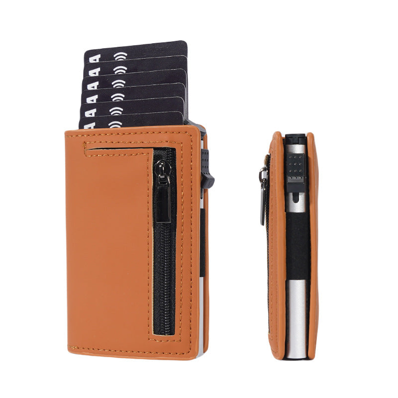 🌞Fris De Lente In Met 50% Korting!💳Slim Wallet met RFID-Bescherming - Pop-up Pasjeshouder & Muntvak - Compact Design - Hoogwaardig Kunstleer & Aluminium