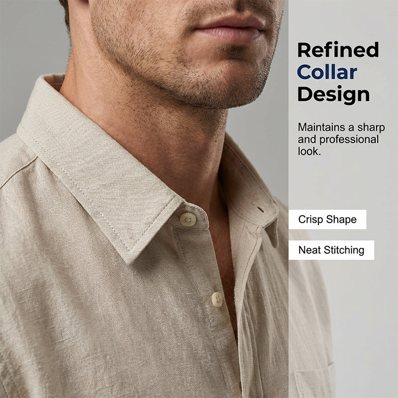 👕 Heren casual ademend shirt met lange mouwen | Zachte stof • De hele dag comfortabel