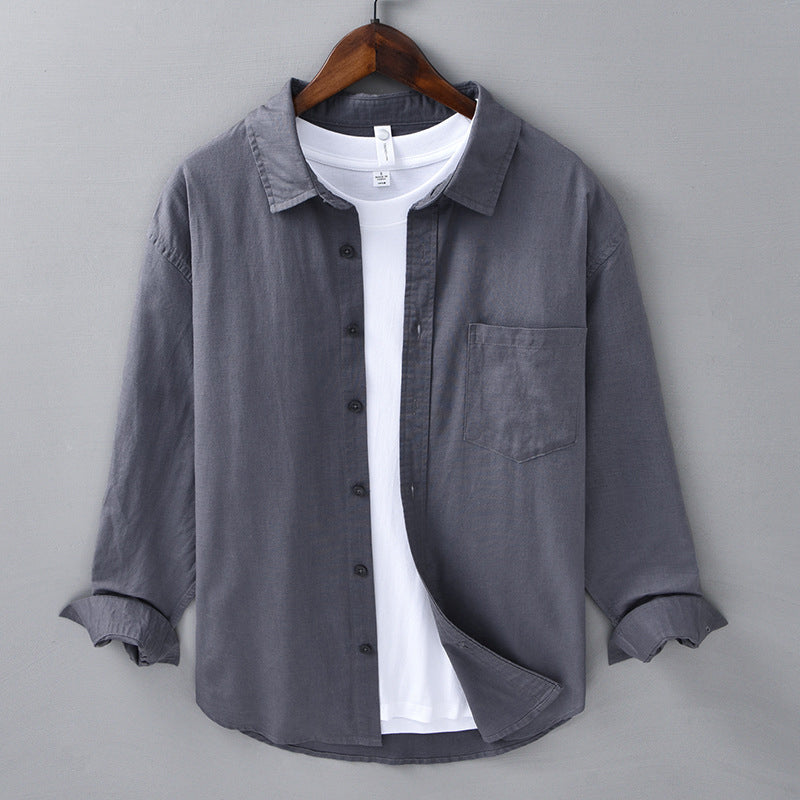 👕 Heren casual ademend shirt met lange mouwen | Zachte stof • De hele dag comfortabel