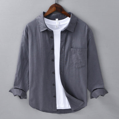 👕 Heren casual ademend shirt met lange mouwen | Zachte stof • De hele dag comfortabel