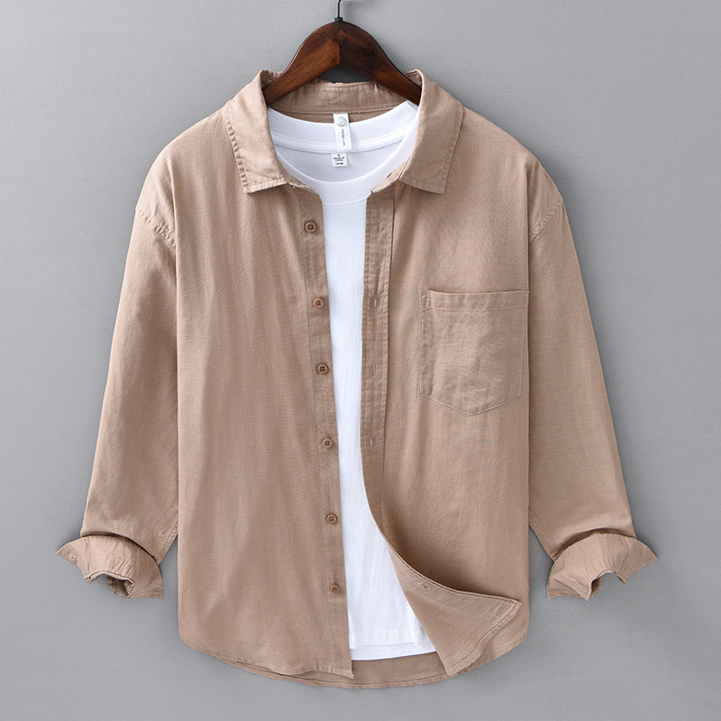 👕 Heren casual ademend shirt met lange mouwen | Zachte stof • De hele dag comfortabel