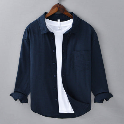 👕 Heren casual ademend shirt met lange mouwen | Zachte stof • De hele dag comfortabel