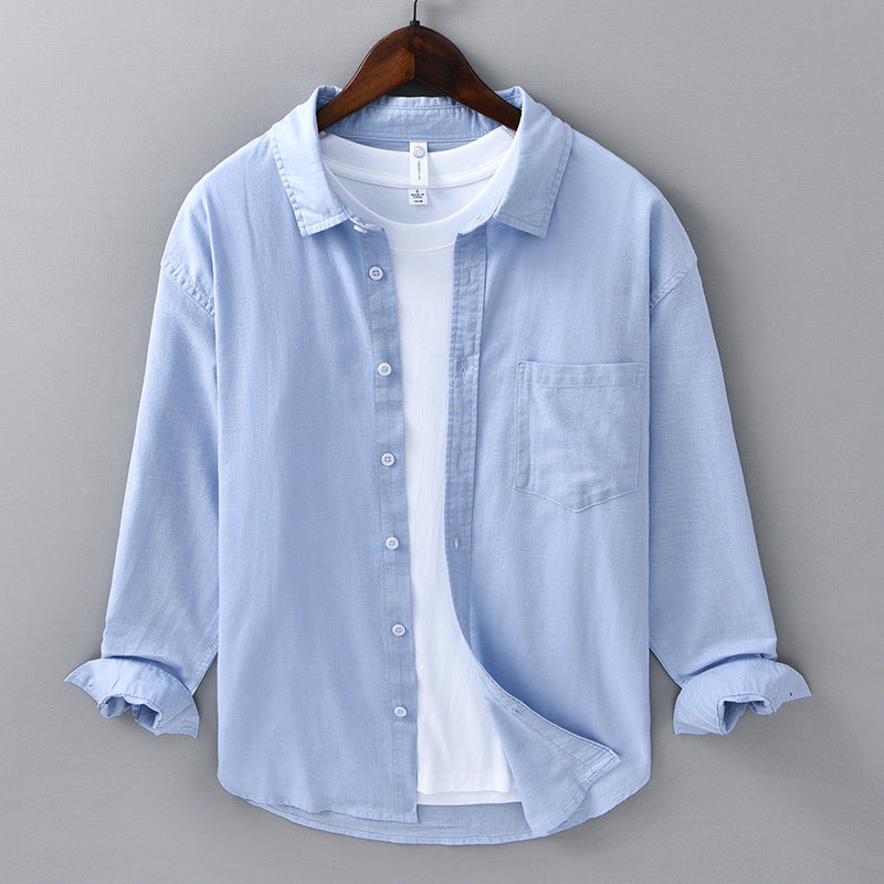 👕 Heren casual ademend shirt met lange mouwen | Zachte stof • De hele dag comfortabel