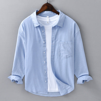 👕 Heren casual ademend shirt met lange mouwen | Zachte stof • De hele dag comfortabel