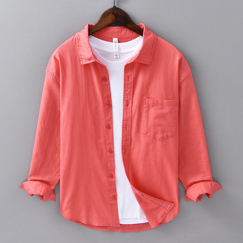 👕 Heren casual ademend shirt met lange mouwen | Zachte stof • De hele dag comfortabel