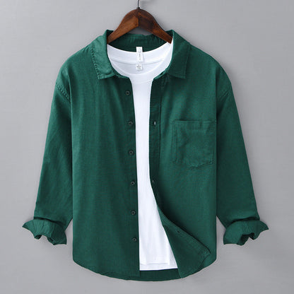 👕 Heren casual ademend shirt met lange mouwen | Zachte stof • De hele dag comfortabel