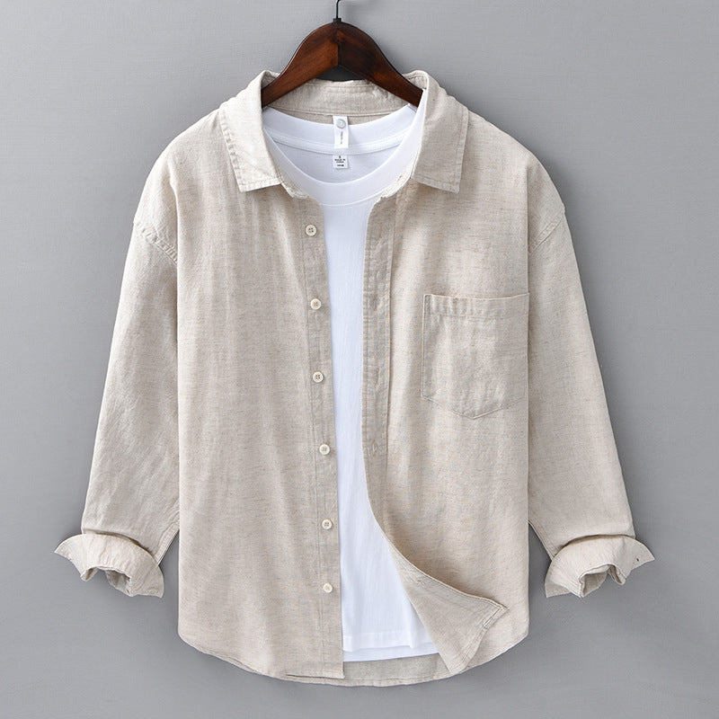 👕 Heren casual ademend shirt met lange mouwen | Zachte stof • De hele dag comfortabel