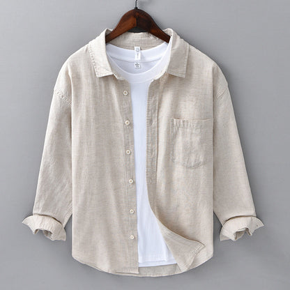👕 Heren casual ademend shirt met lange mouwen | Zachte stof • De hele dag comfortabel