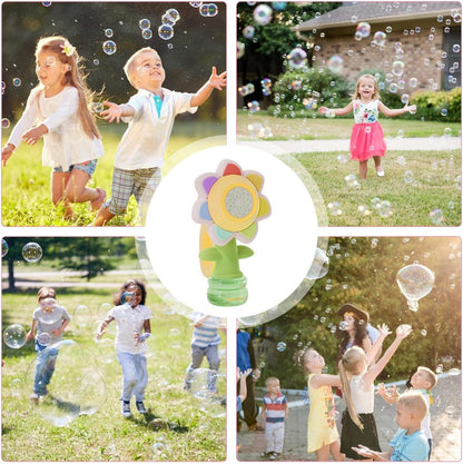🌻50% KORTING! 🫧 Draagbaar elektrisch bellenblaasapparaat in de vorm van een zonnebloem – Automatische bellen, schattig ontwerp & perfect voor kinderen 🎈