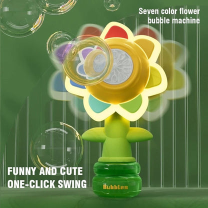 🌻50% KORTING! 🫧 Draagbaar elektrisch bellenblaasapparaat in de vorm van een zonnebloem – Automatische bellen, schattig ontwerp & perfect voor kinderen 🎈