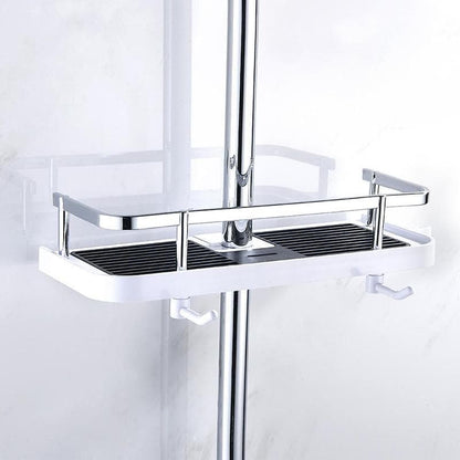 🌞Fris De Lente In Met 50% Korting!🌟Douchestang Rekje - Zonder Boren - Verstelbare Badkamer Organiser - Roestvrij & Ruimtebesparend - Universele Pasvorm