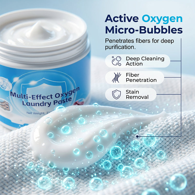 ⚡ Laat hardnekkige vlekken in 1 stap verdwijnen – Multi-Effect Oxygen Laundry Paste🌟