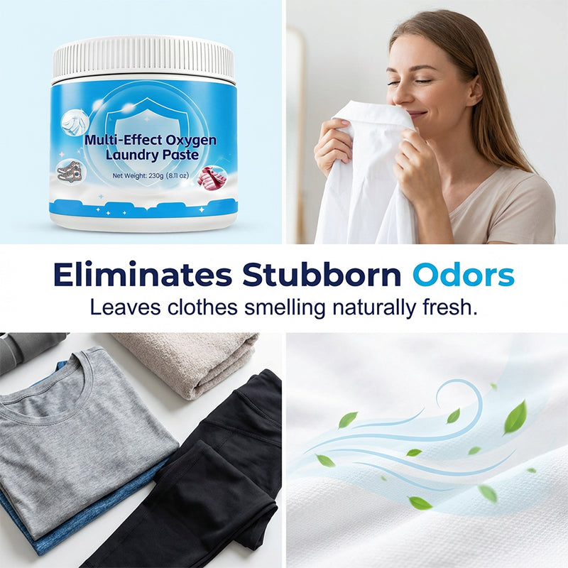 ⚡ Laat hardnekkige vlekken in 1 stap verdwijnen – Multi-Effect Oxygen Laundry Paste🌟