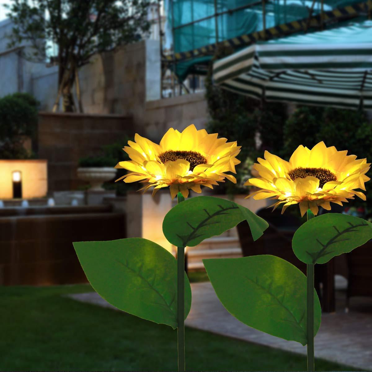 🌻50% korting 🔥 - Waterdichte zonnebloemzonne-tuinpaallampen
