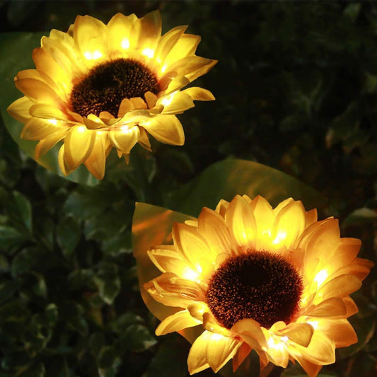 🌻50% korting 🔥 - Waterdichte zonnebloemzonne-tuinpaallampen