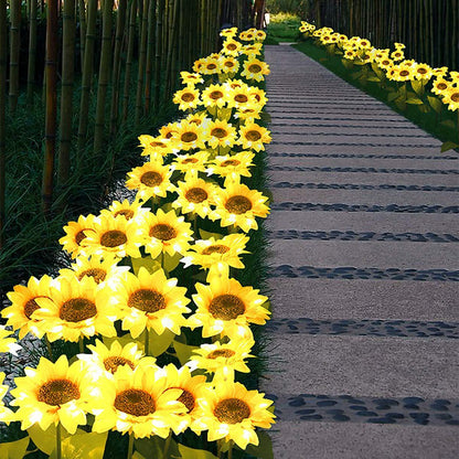 🌻50% korting 🔥 - Waterdichte zonnebloemzonne-tuinpaallampen