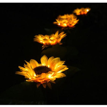 🌻50% korting 🔥 - Waterdichte zonnebloemzonne-tuinpaallampen